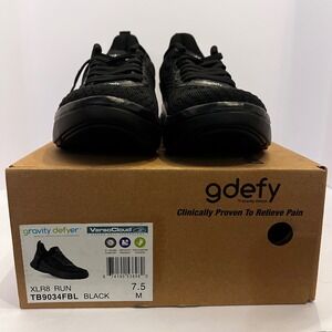 New GDEFY XLR8 RUN TB9034FBL Black Sneakers Athletic Shoes Mens Size 7.5